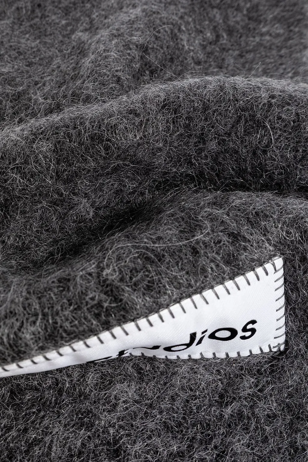 Acne Studios Logo Patch Fringed Scarf
