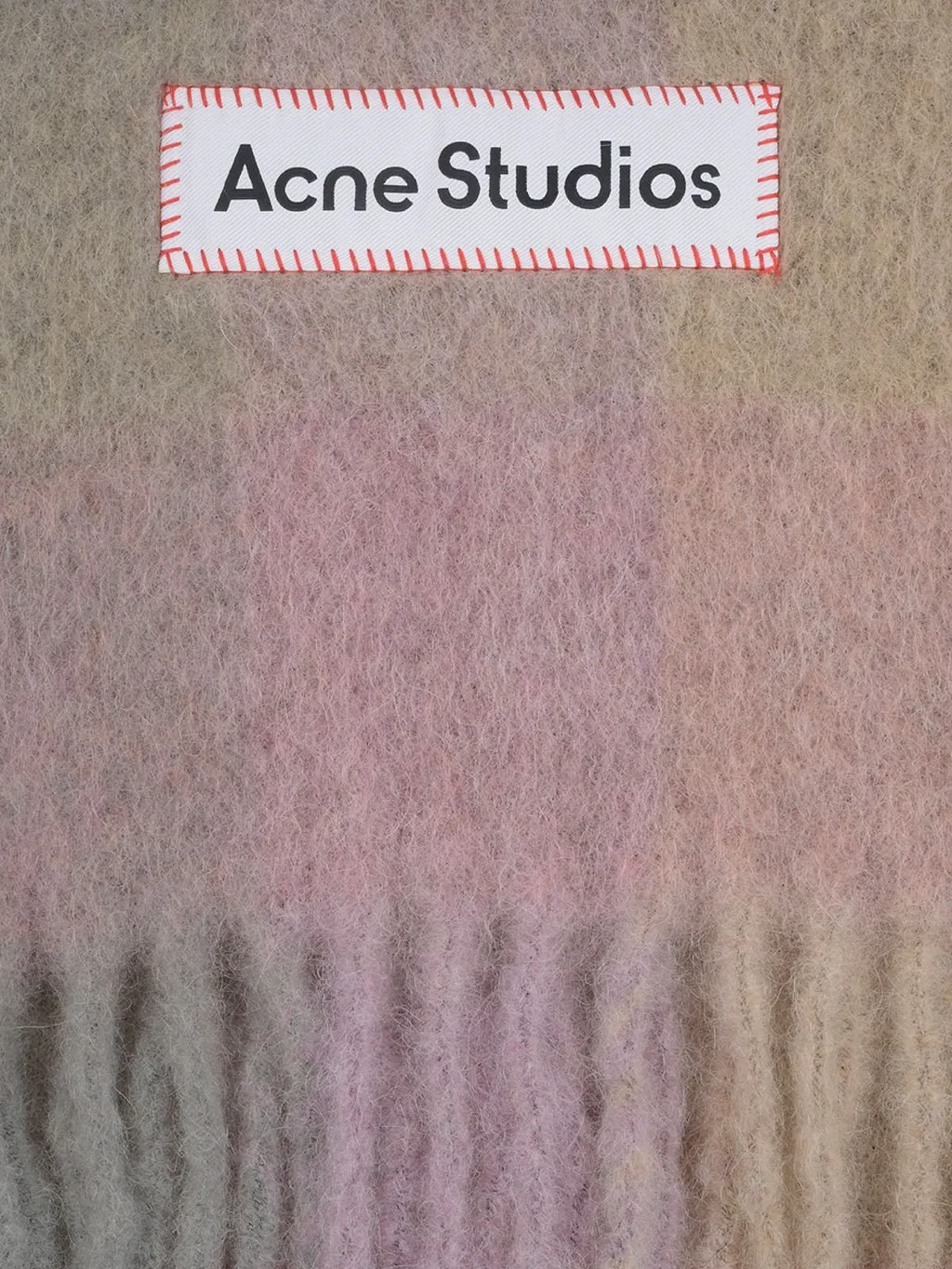 Acne Studios Logo Patch Checked Scarf