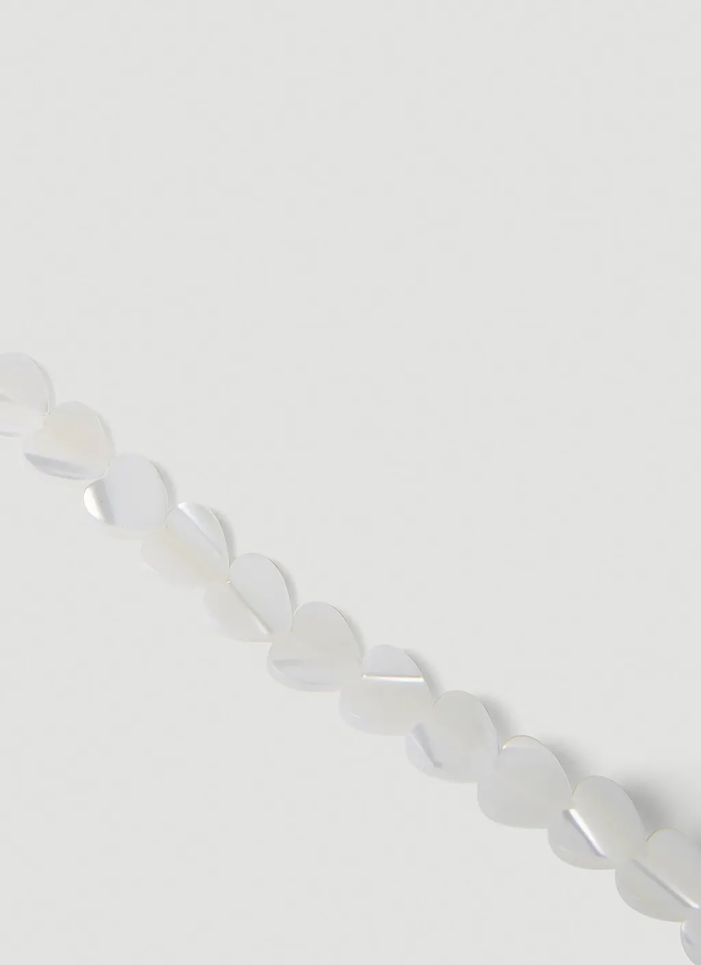 Acne Studios Logo Plaque Shell-Charm Necklace