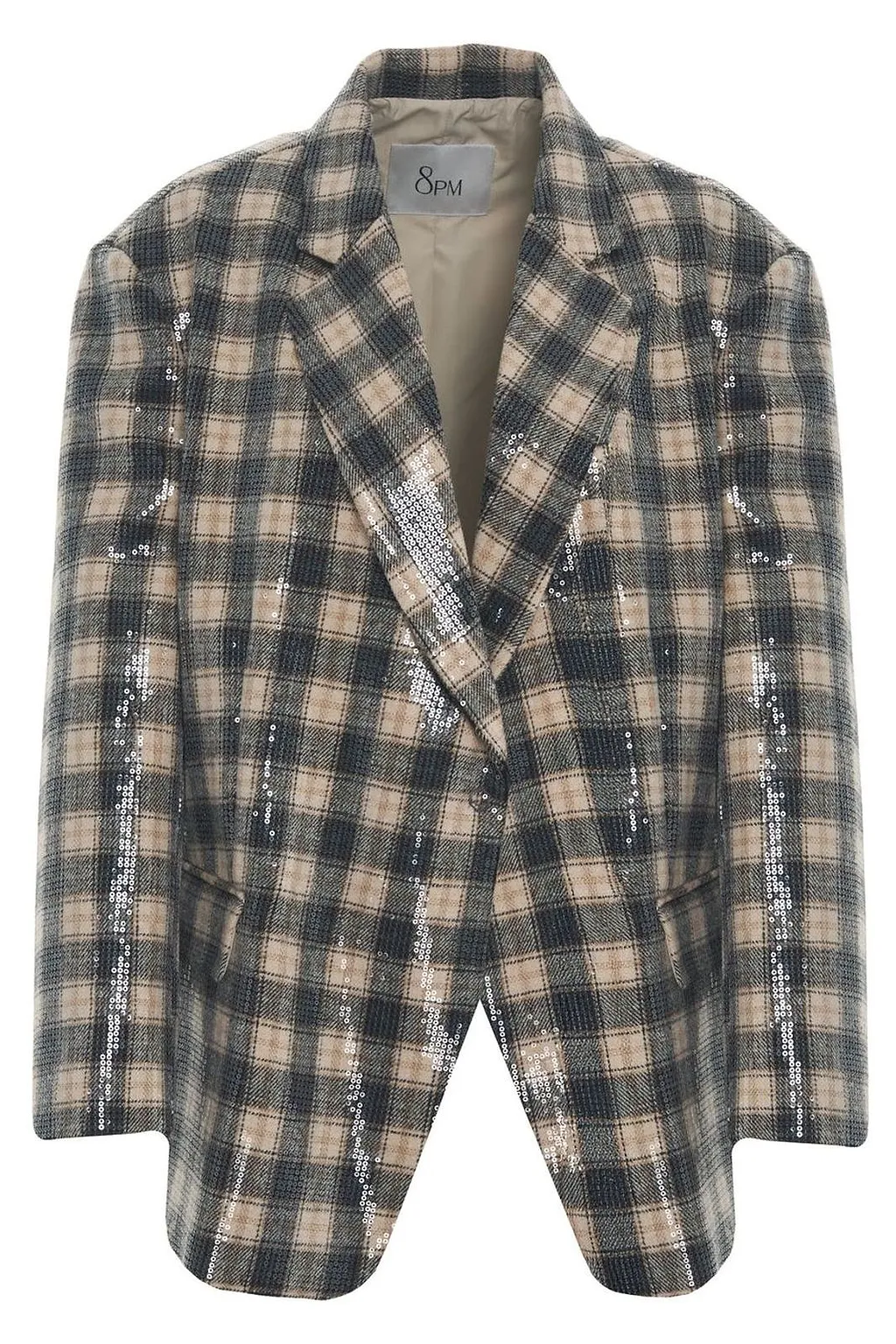 Annapolis Single Breasted Sequin Checked Blazer