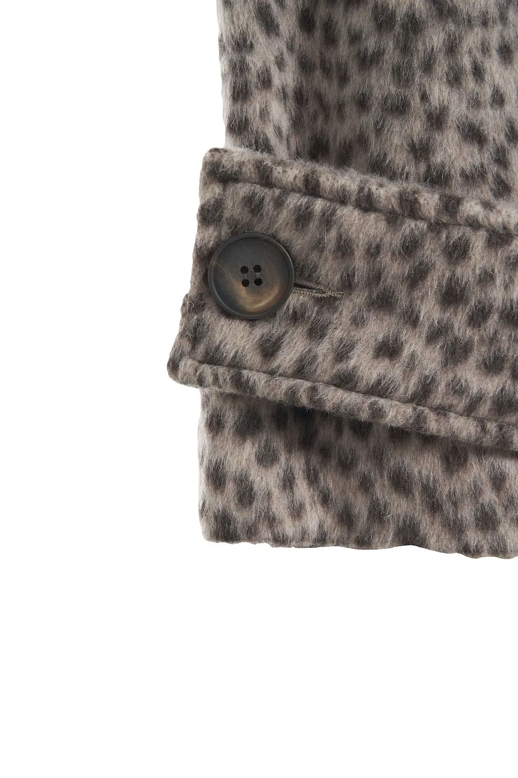 Dahlia Double Breasted Animal Pattern Coat