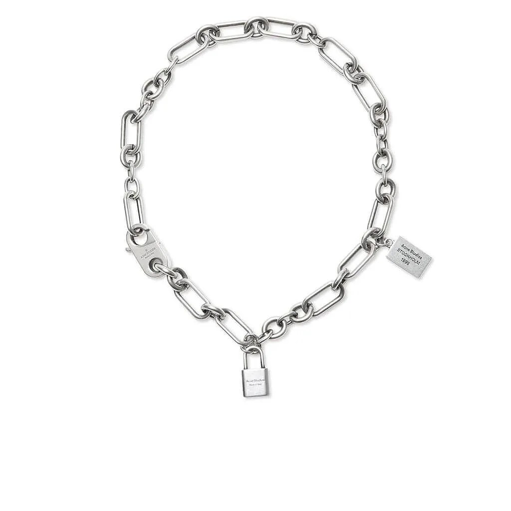 Acne Studios Padlock Chain Necklace