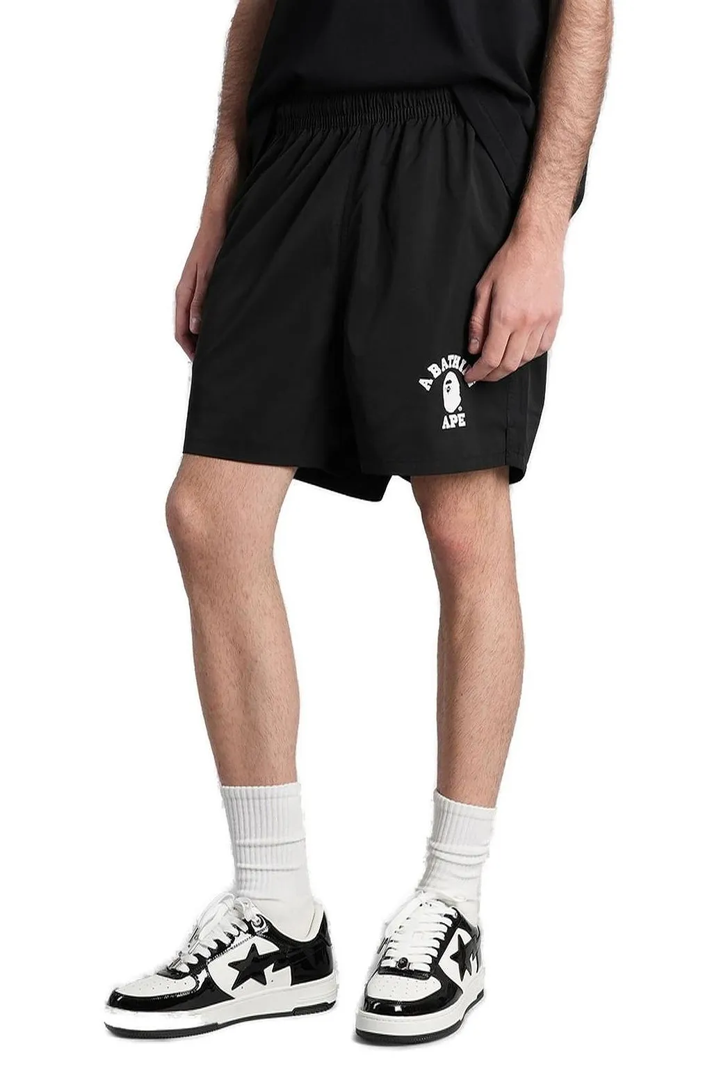A Bathing Ape® Ape Head Logo Patch Track Shorts