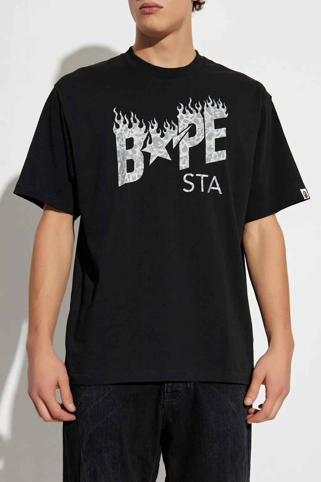 A Bathing Ape Bapesta Flame Logo T-Shirt