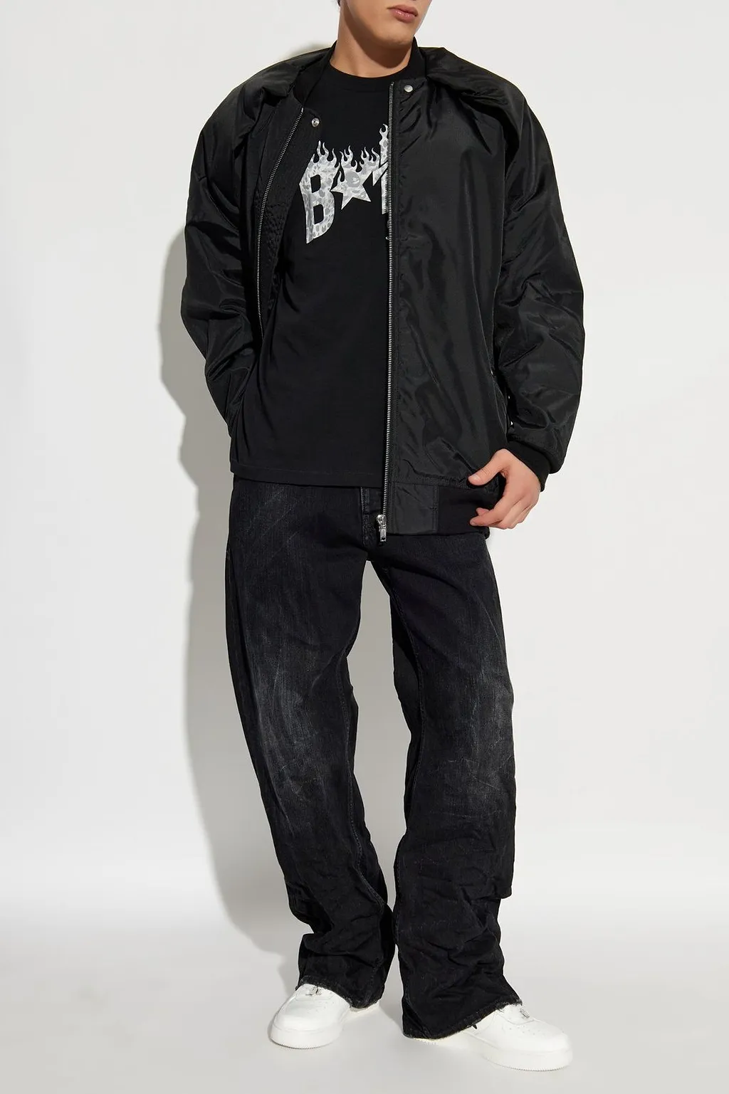 A Bathing Ape Bapesta Flame Logo T-Shirt