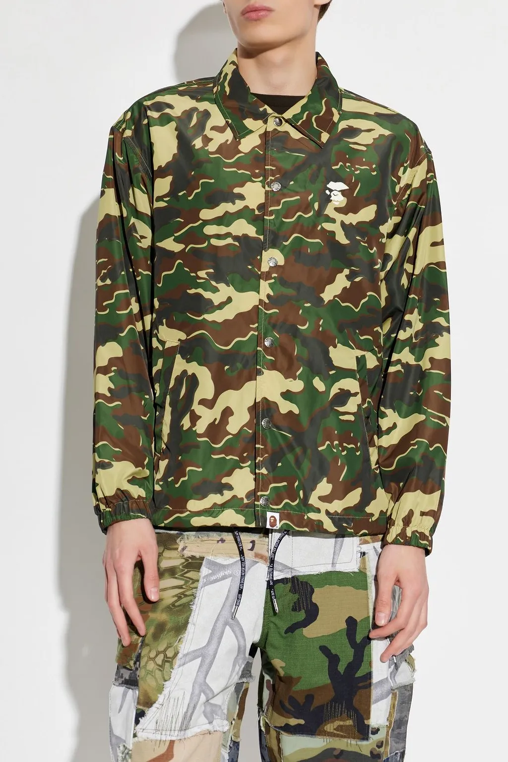 A Bathing Ape® Camo Print Coach Jacket