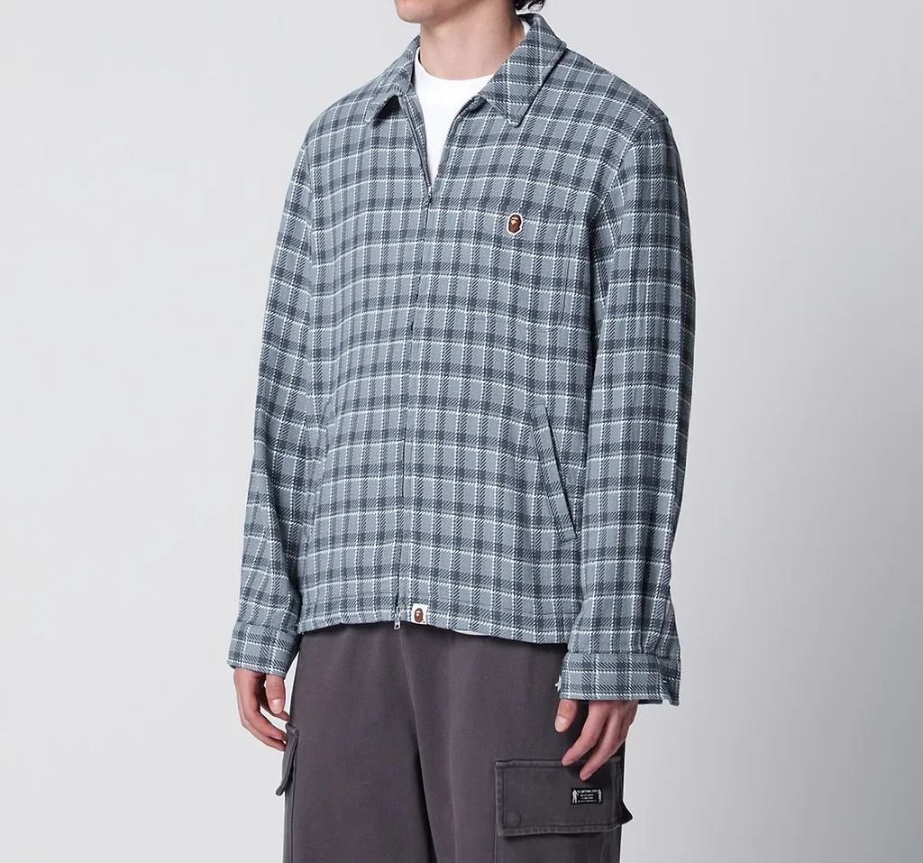A Bathing Ape Checked Zip-Up Shirt
