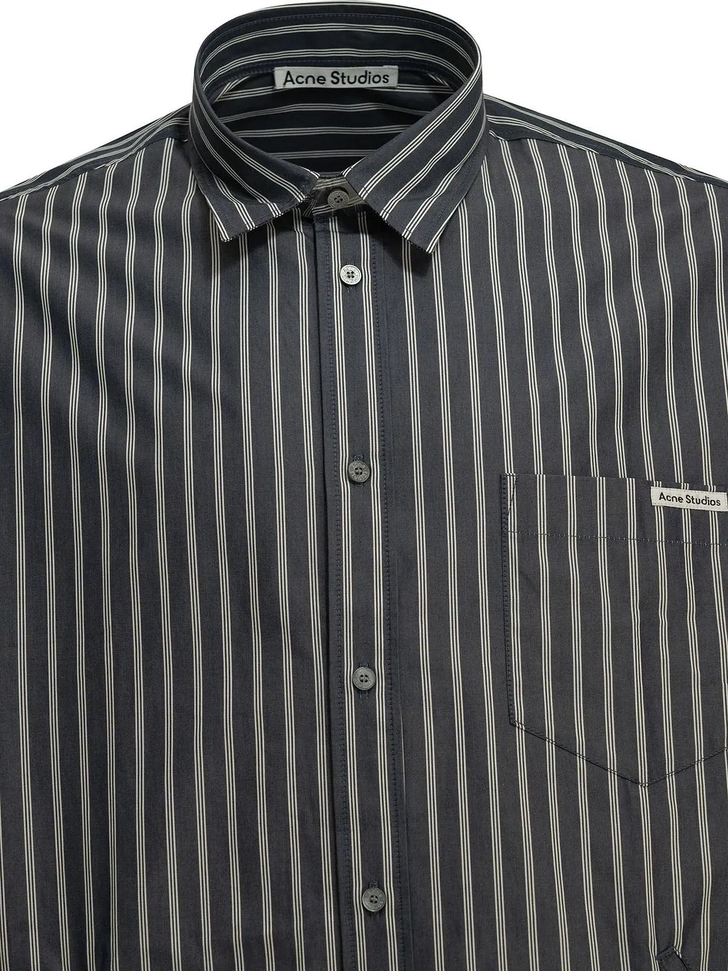 Acne Studios Striped Convertible Sleeve Shirt