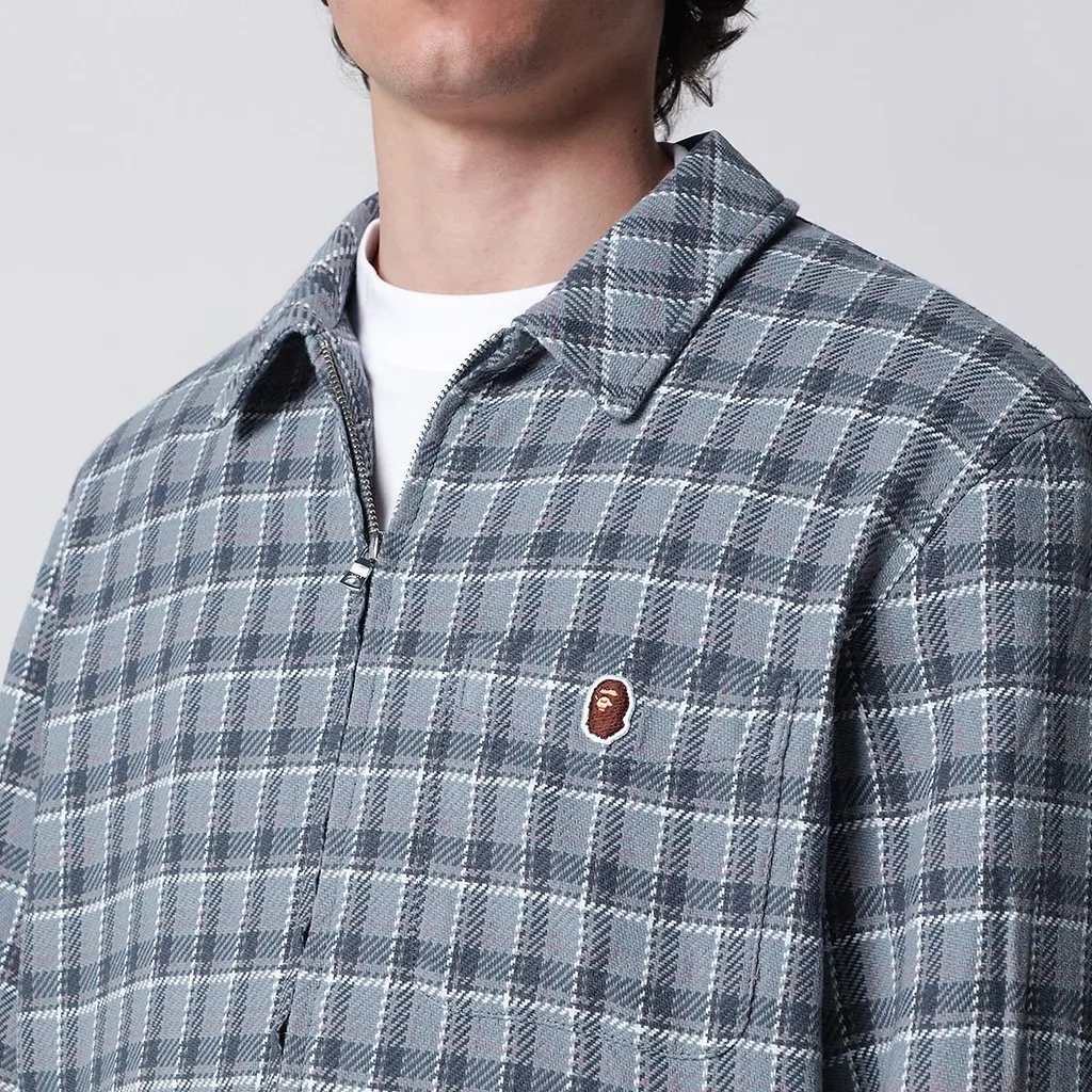A Bathing Ape Checked Zip-Up Shirt