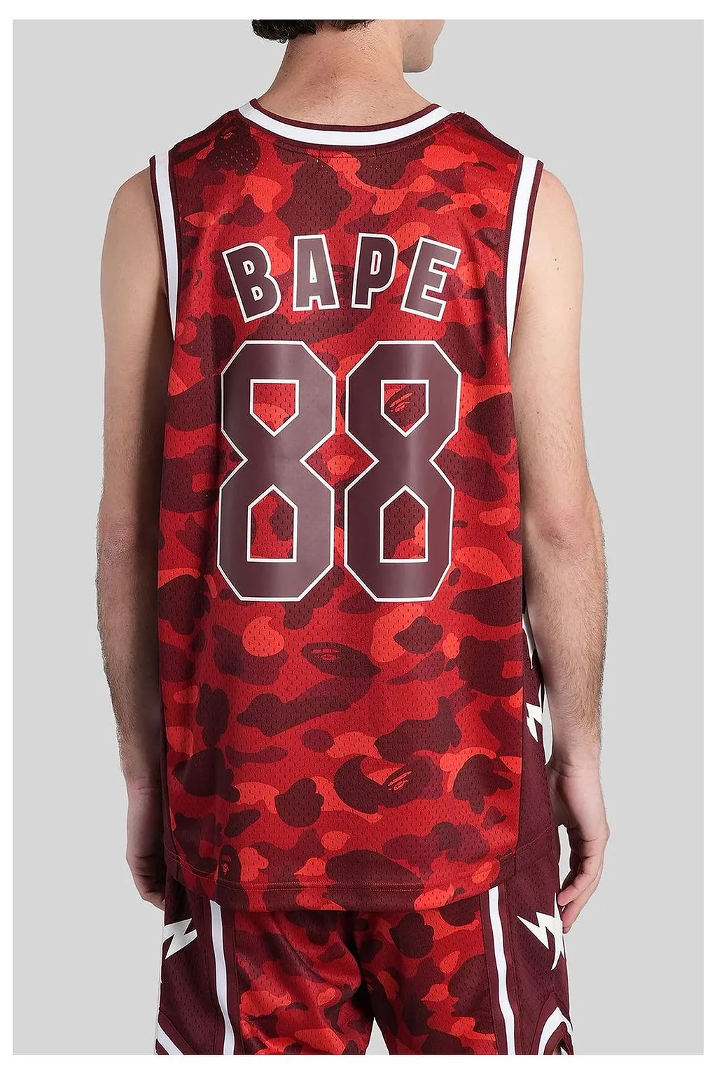A Bathing Ape Camouflage-Print V-Neck Tank Top