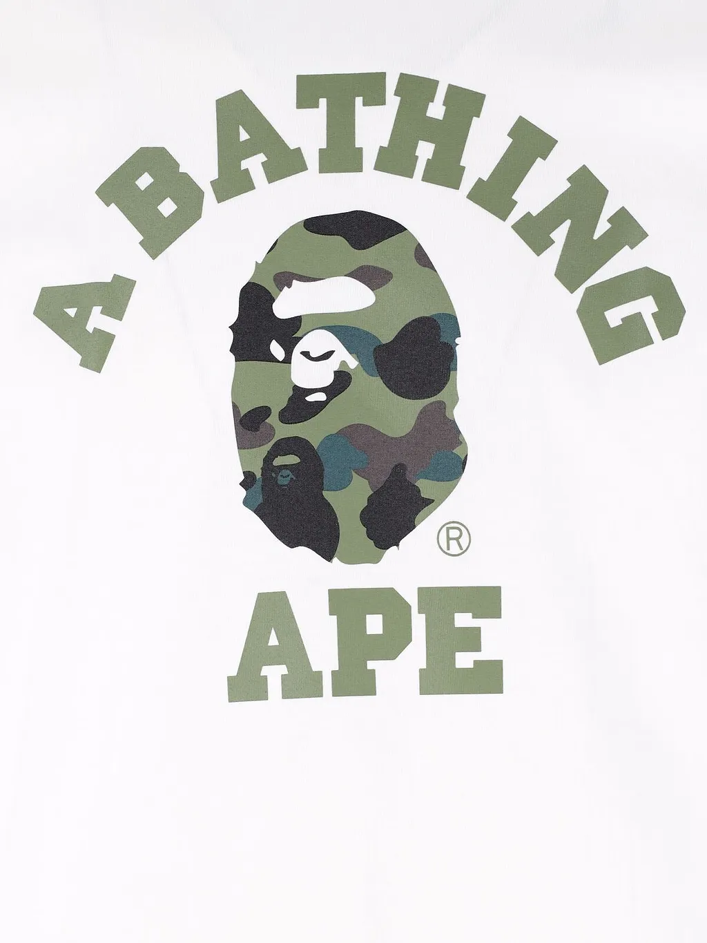 A Bathing Ape College Logo Print T-Shirt