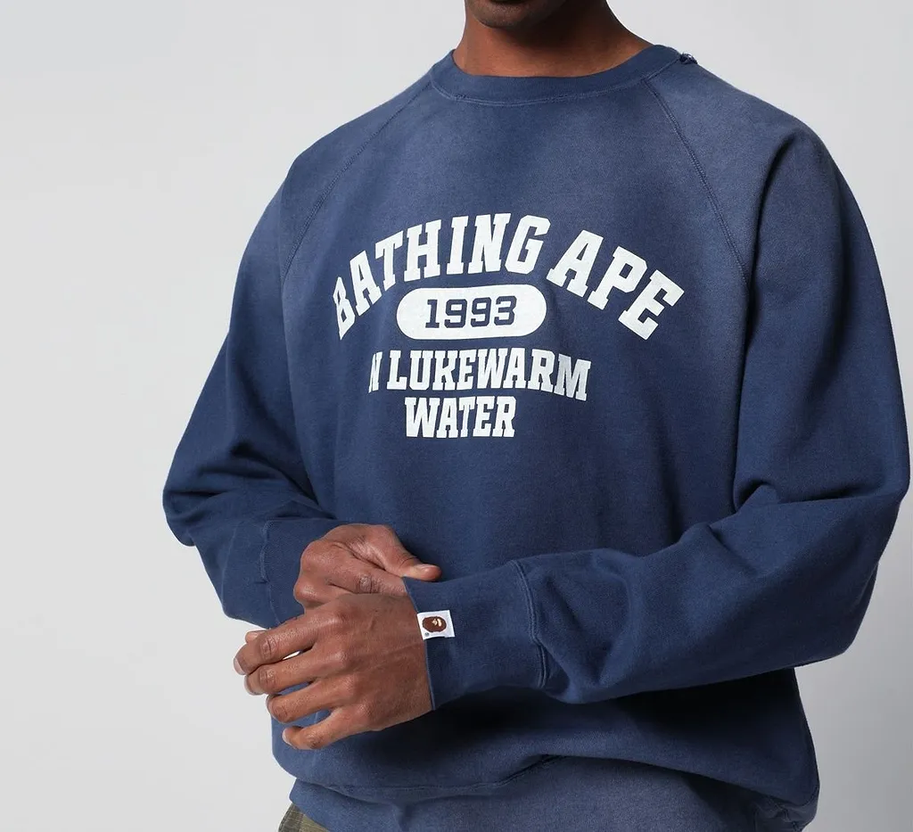 A Bathing Ape® Faded-Effect Crewneck Sweatshirt