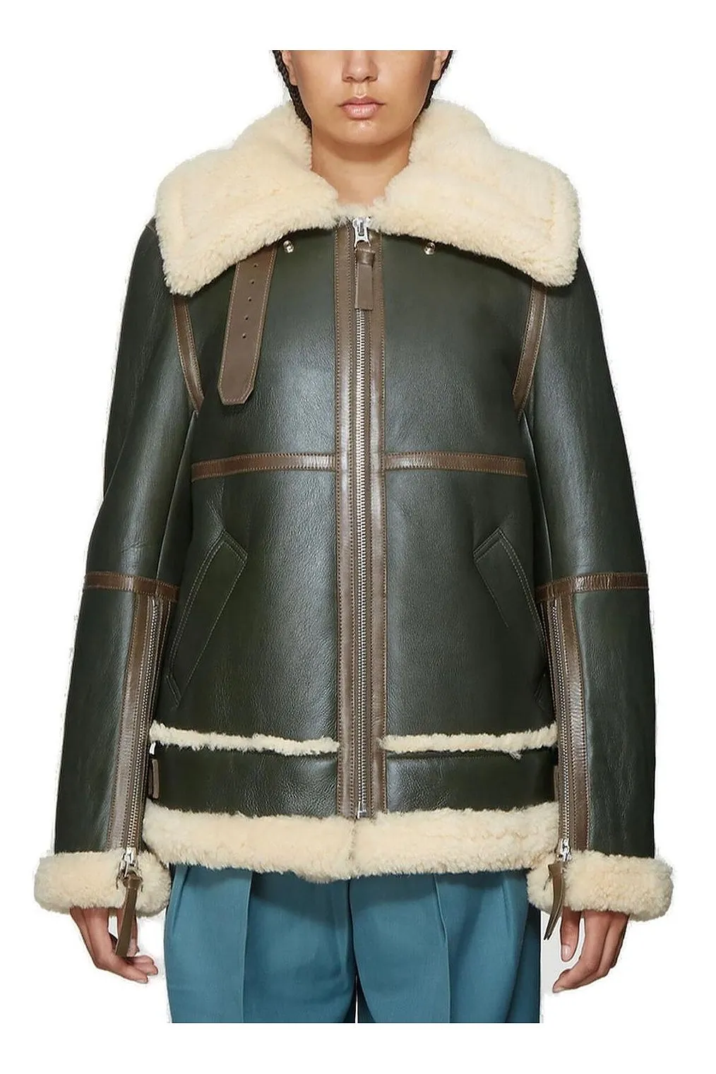 Acne Studios Zip-Up Shearling Jacket