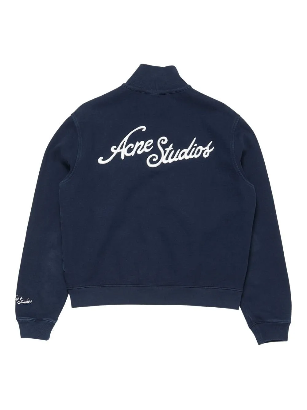 Acne Studios Logo Embroidered Zip-Up Sweatshirt