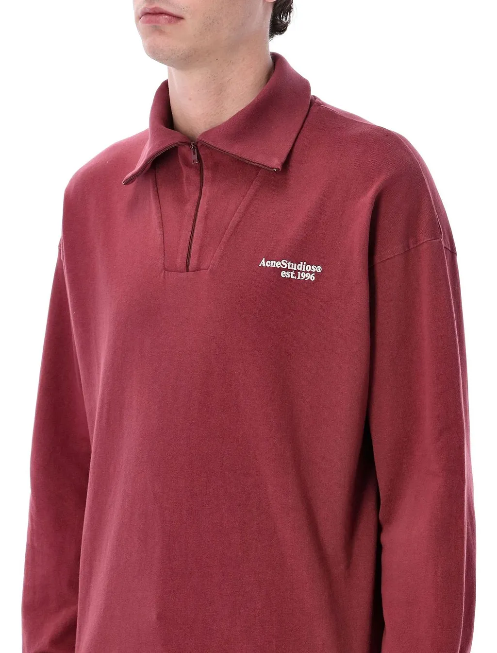 Acne Studios Zip Detailed Long-Sleeved Sweatshirt