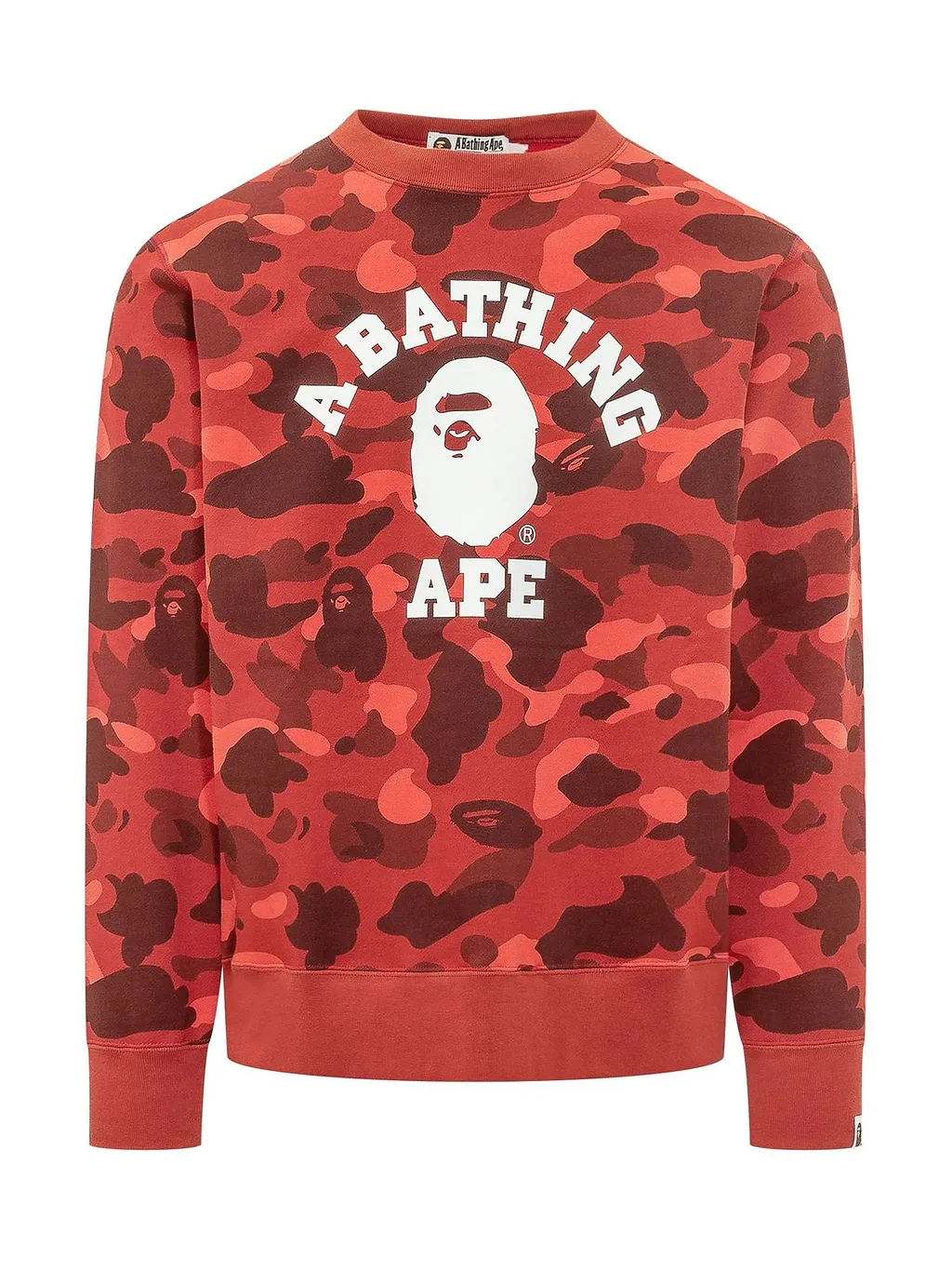 A Bathing Ape® Logo Camo Crewneck Sweatshirt