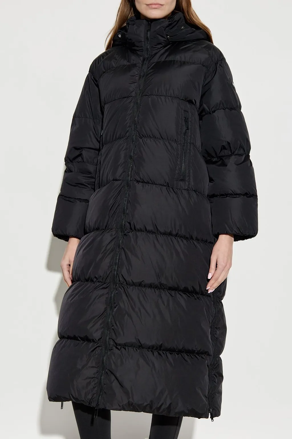 Add Hooded Long Down Jacket