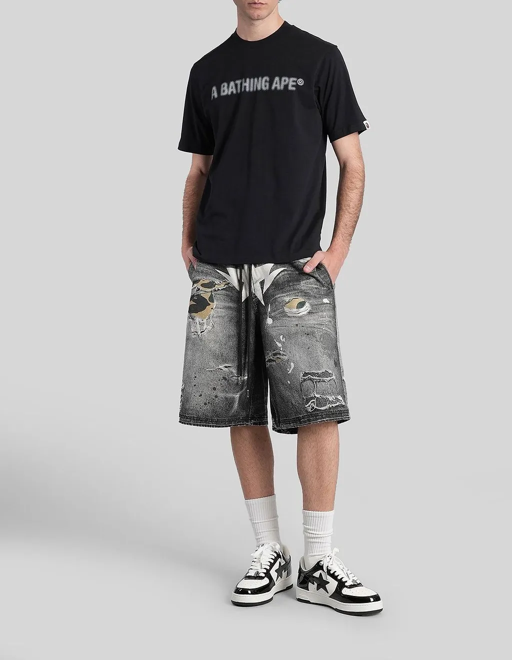 A Bathing Ape® Logo-Print Crewneck T-Shirt