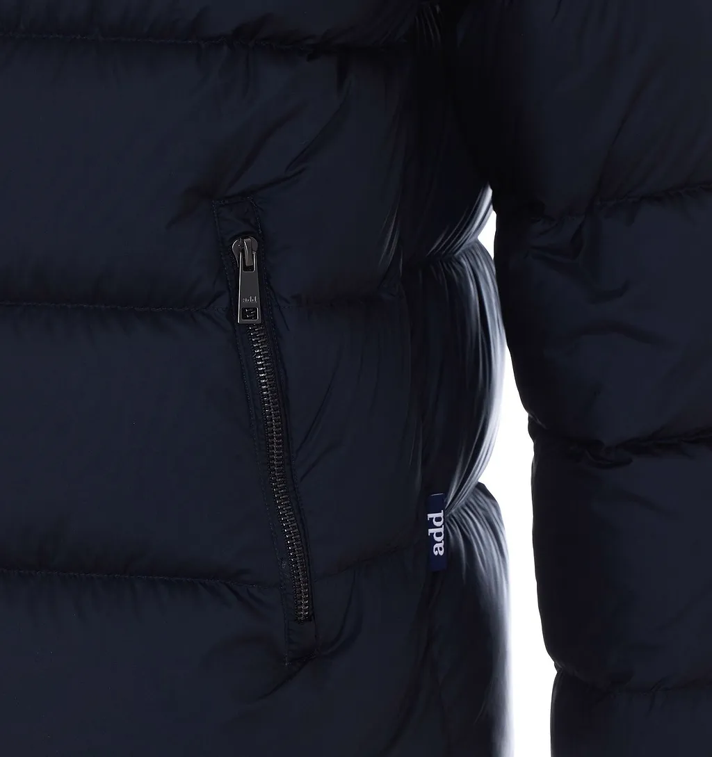 Add Hooded Zip-Up Down Jacket
