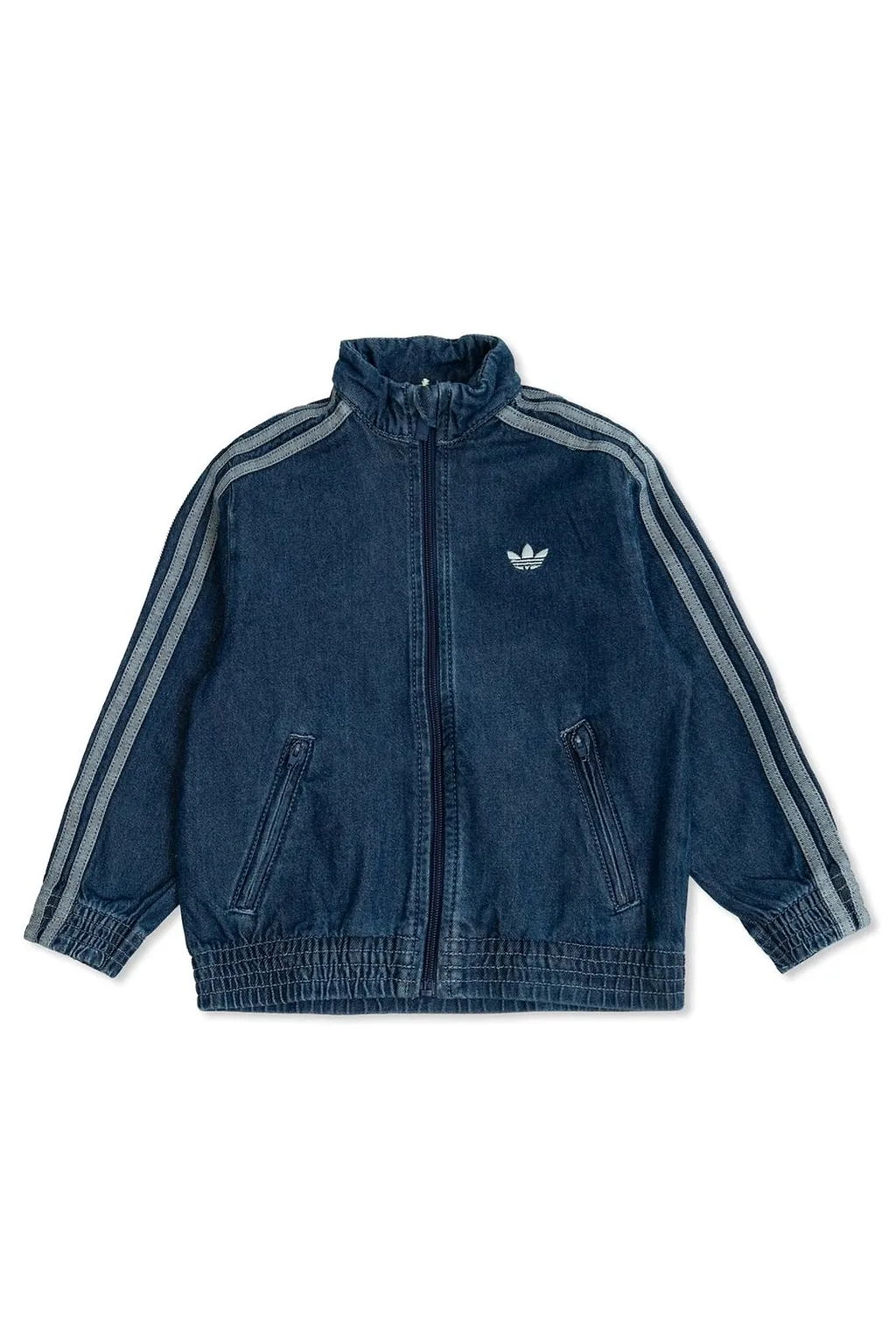 Adidas Kids Zip-Up High Neck Denim Jacket
