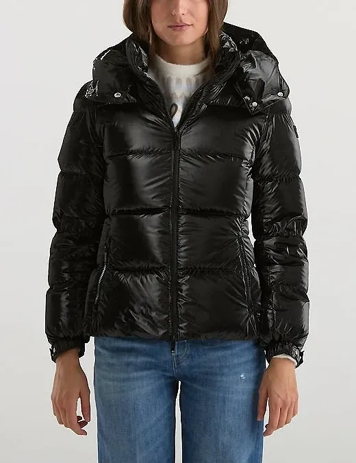 Add Quilted Detachable Hood Down Jacket