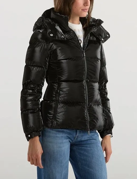 Add Quilted Detachable Hood Down Jacket