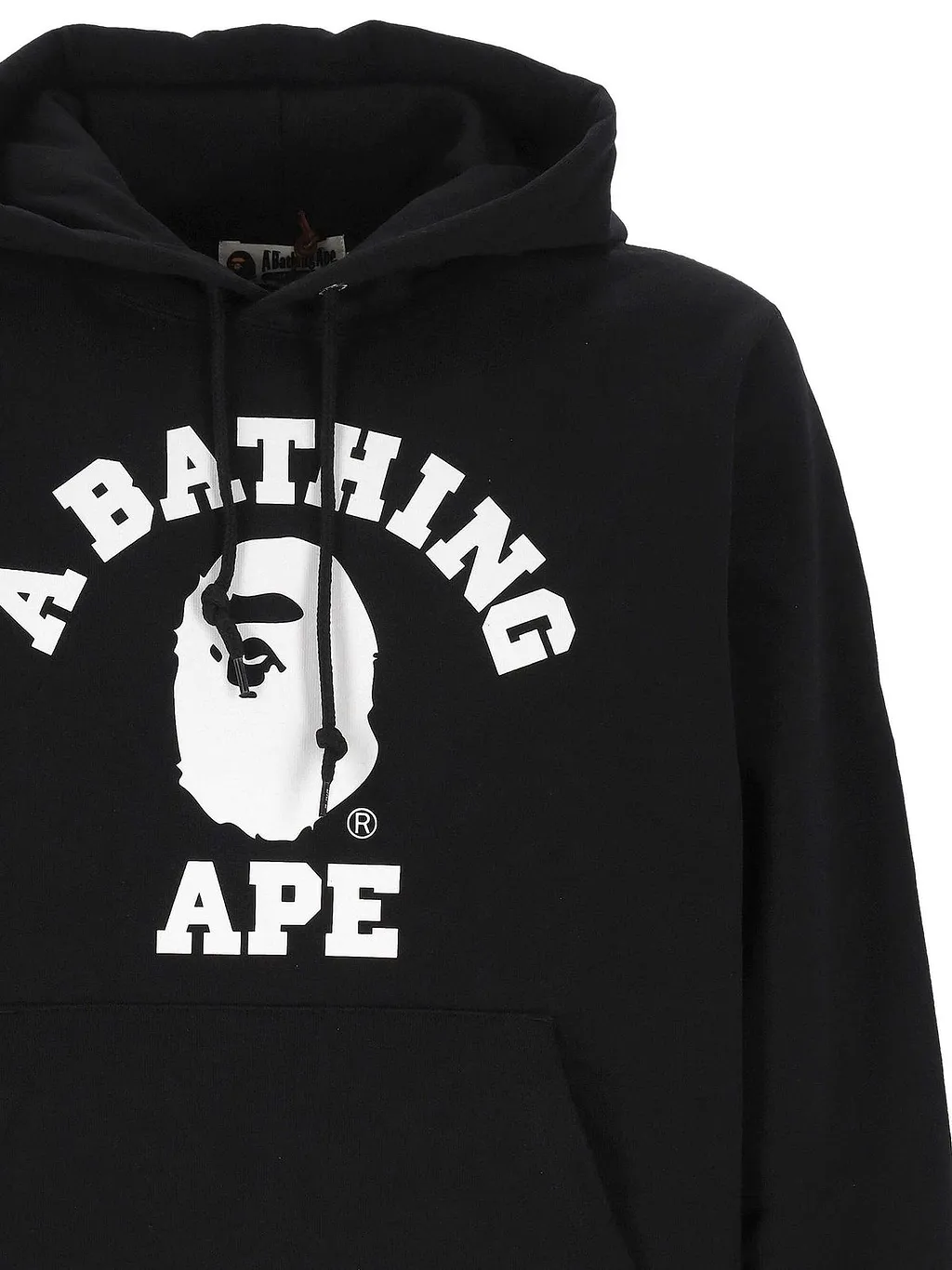 A Bathing Ape Logo Printed Drawstring Hoodie