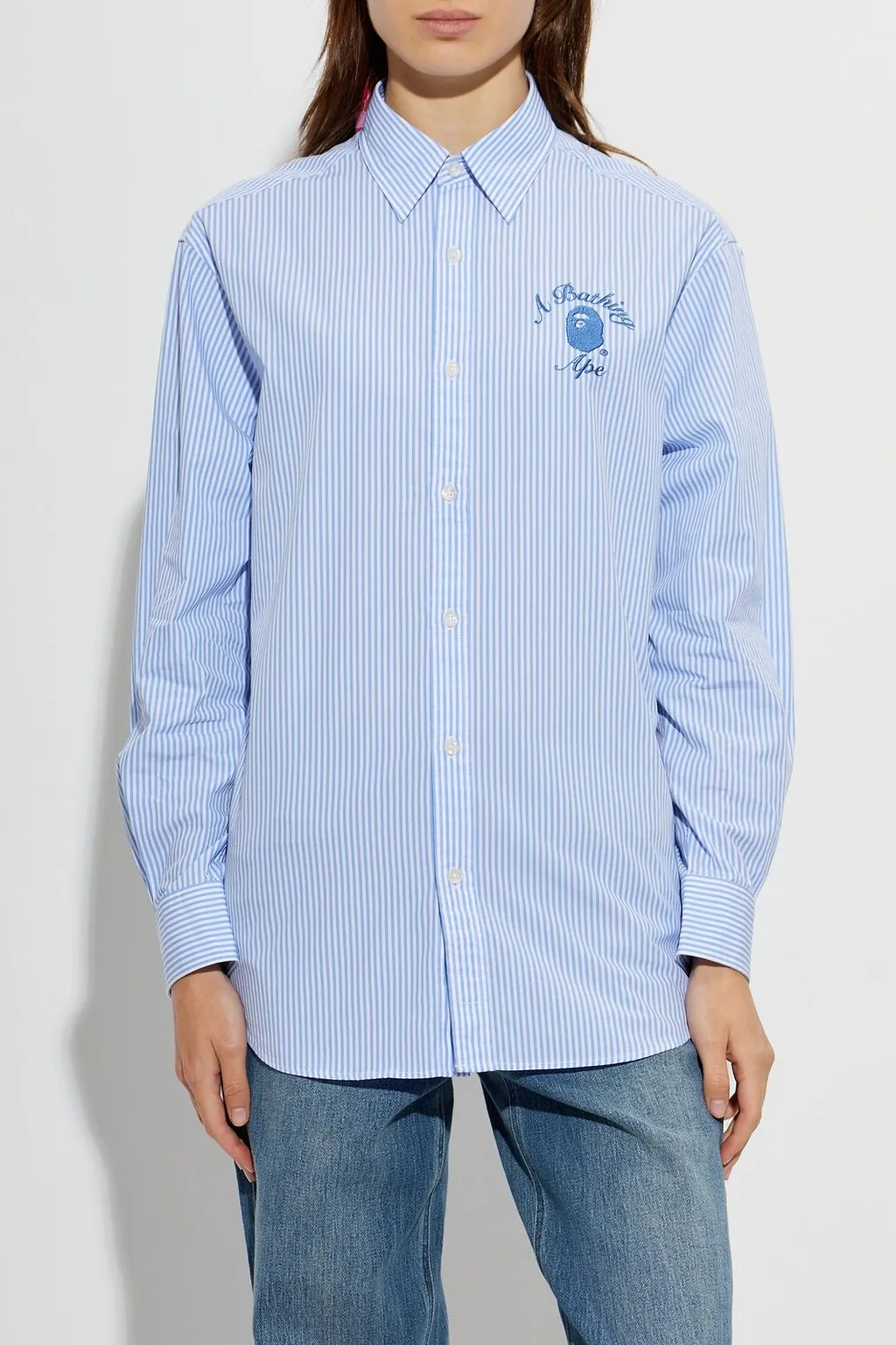A Bathing Ape® Logo Stripe Shirt