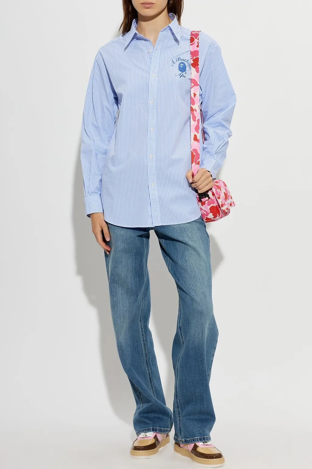 A Bathing Ape® Logo Stripe Shirt