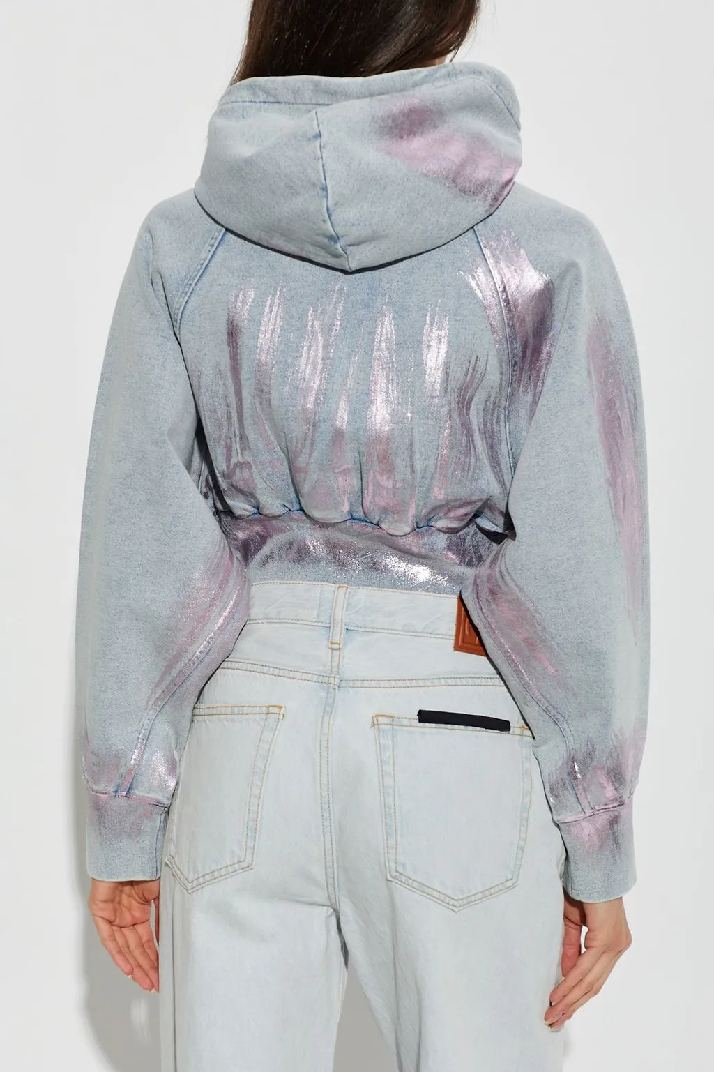A Bathing Ape® Metallic Cropped Hoodie