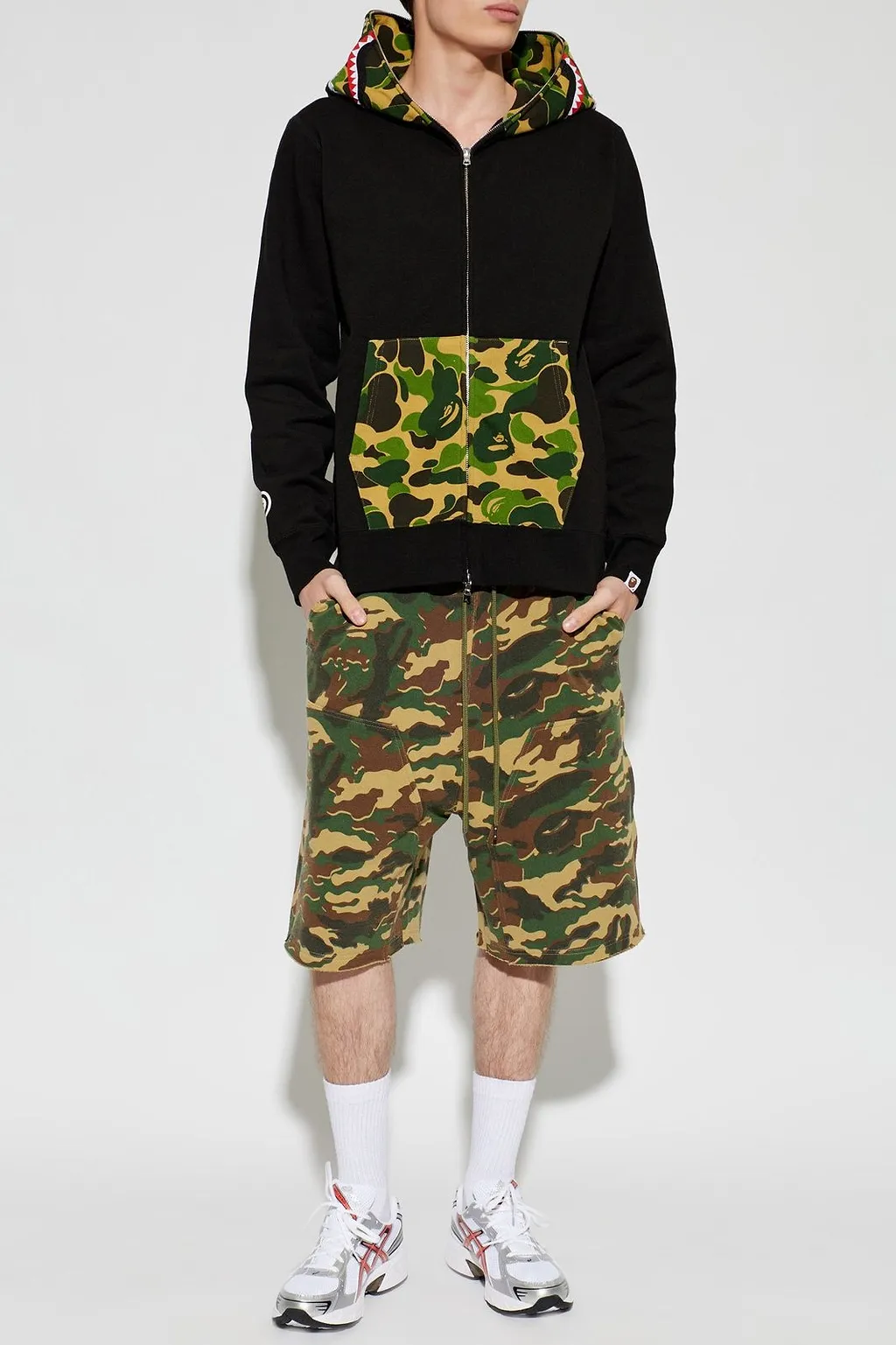 A Bathing Ape® Shark Camo Zip-Up Hoodie