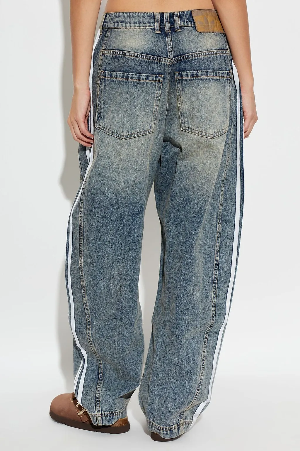 Adidas Originals Panelled Three-Stripe Jeans