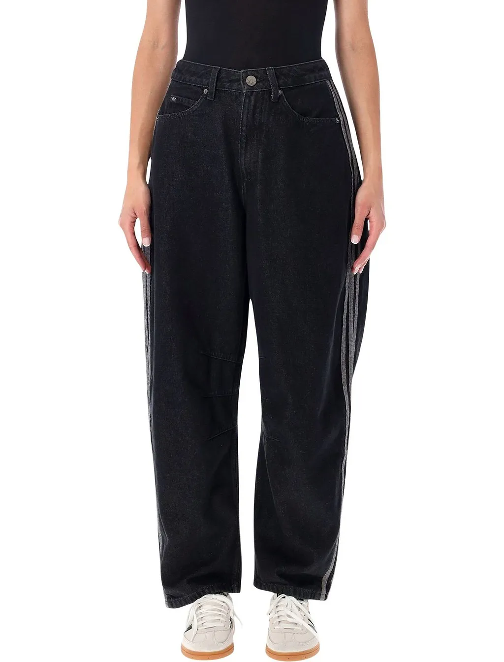 Adidas Originals High Rise Barrel Jeans