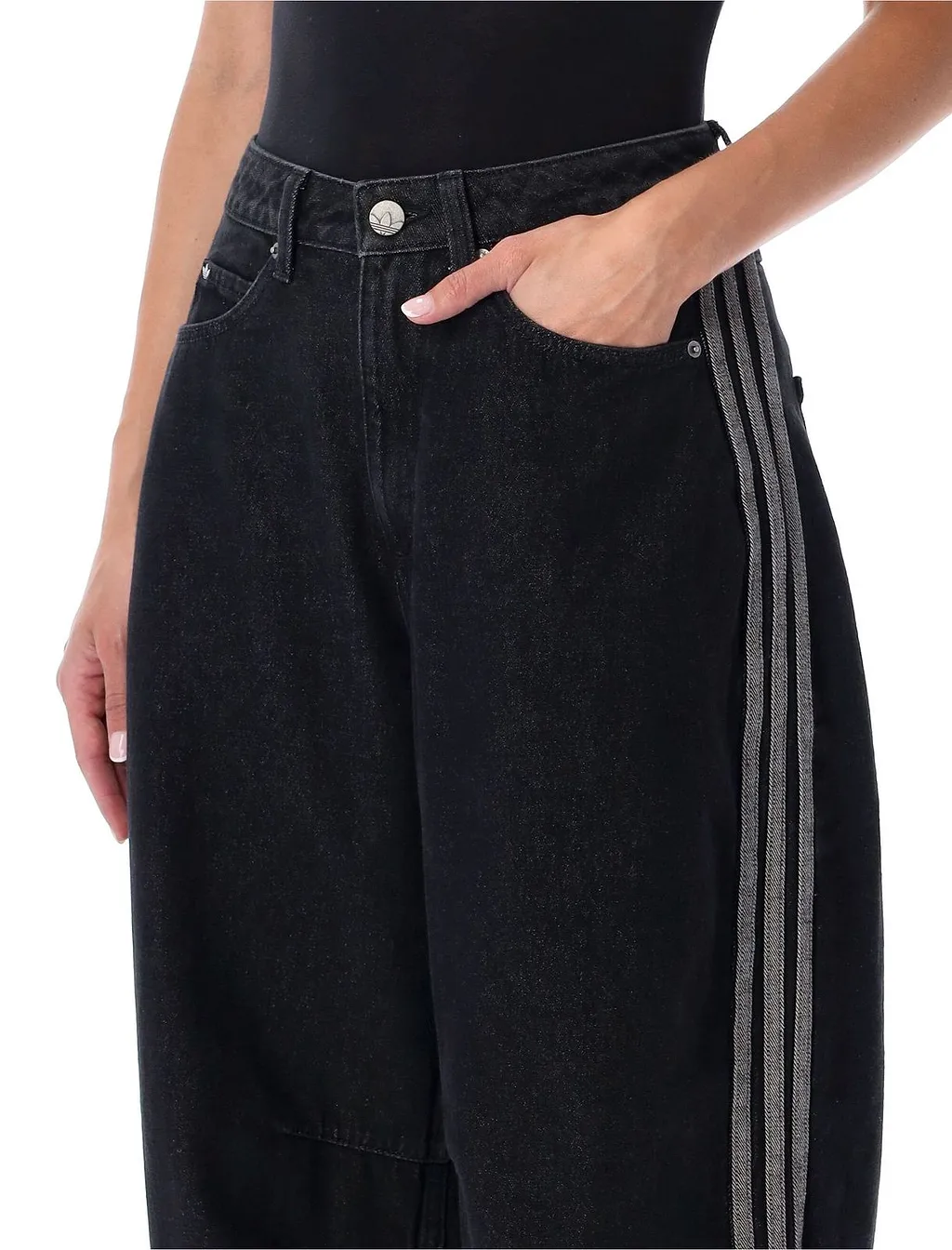 Adidas Originals High Rise Barrel Jeans