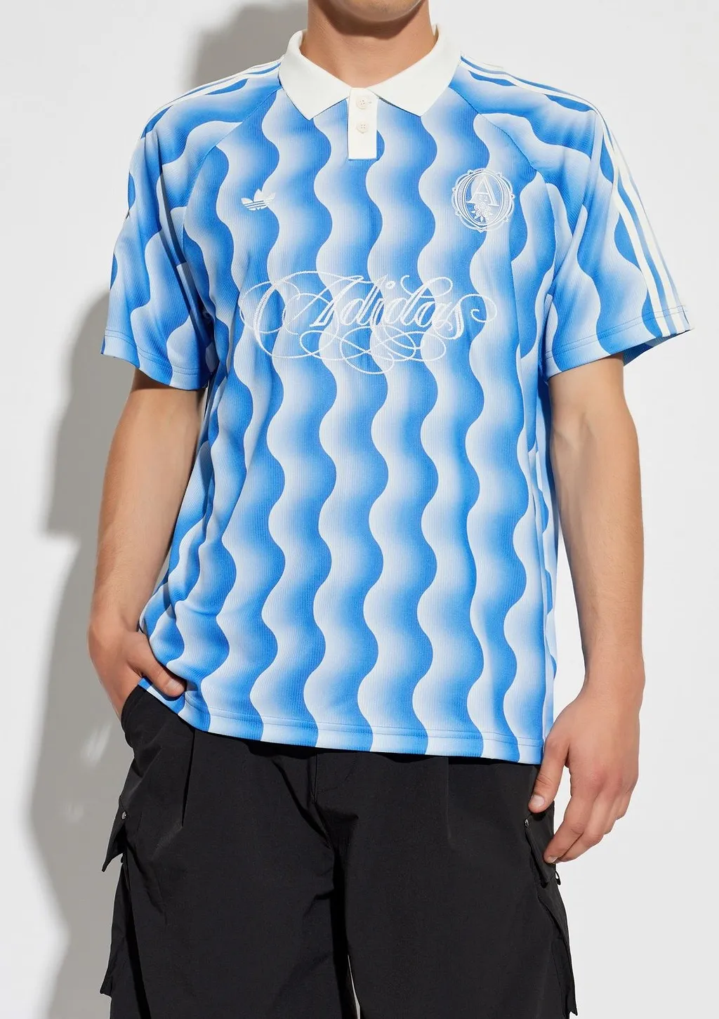 Adidas Originals Wave Print Polo Shirt