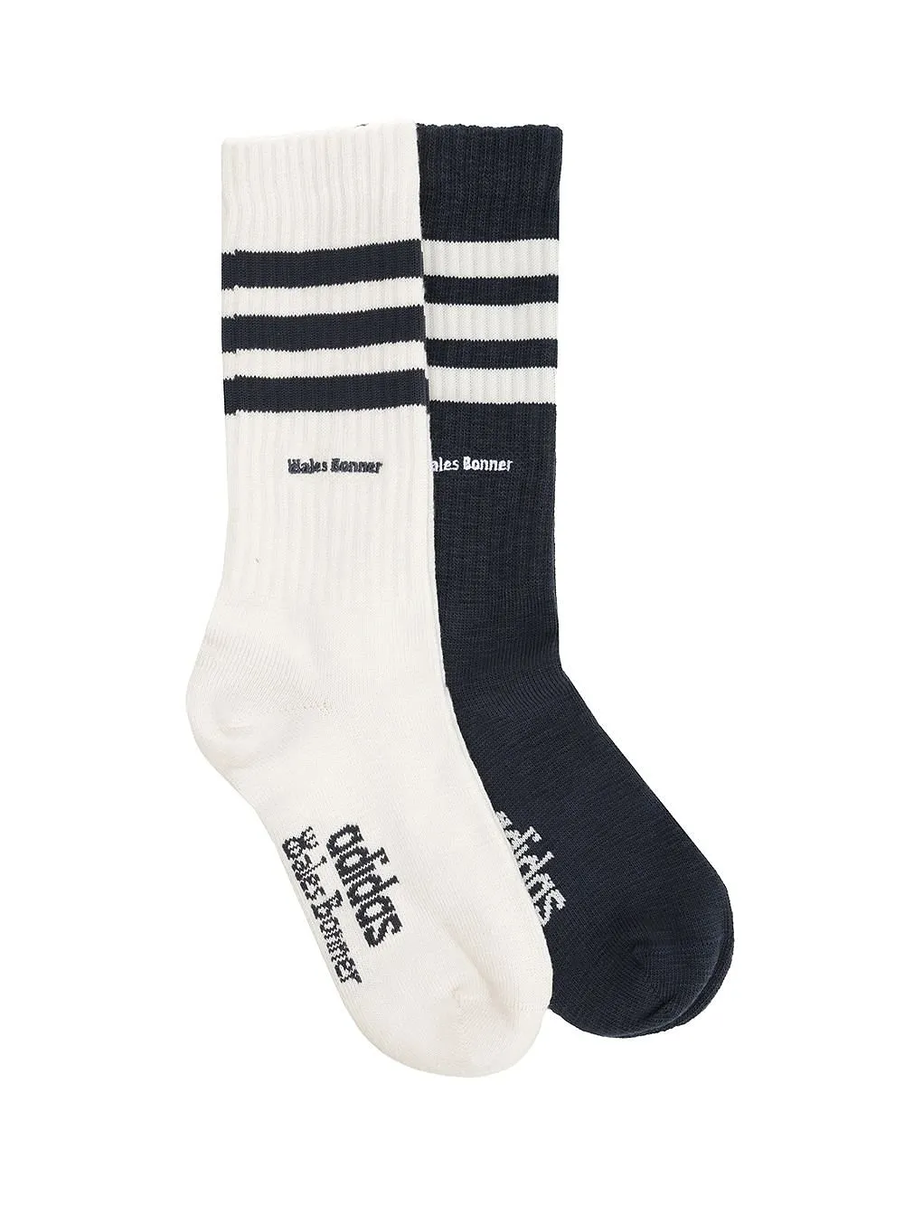 Adidas Originals X Wales Bonner 3-Striped Stretched Socks