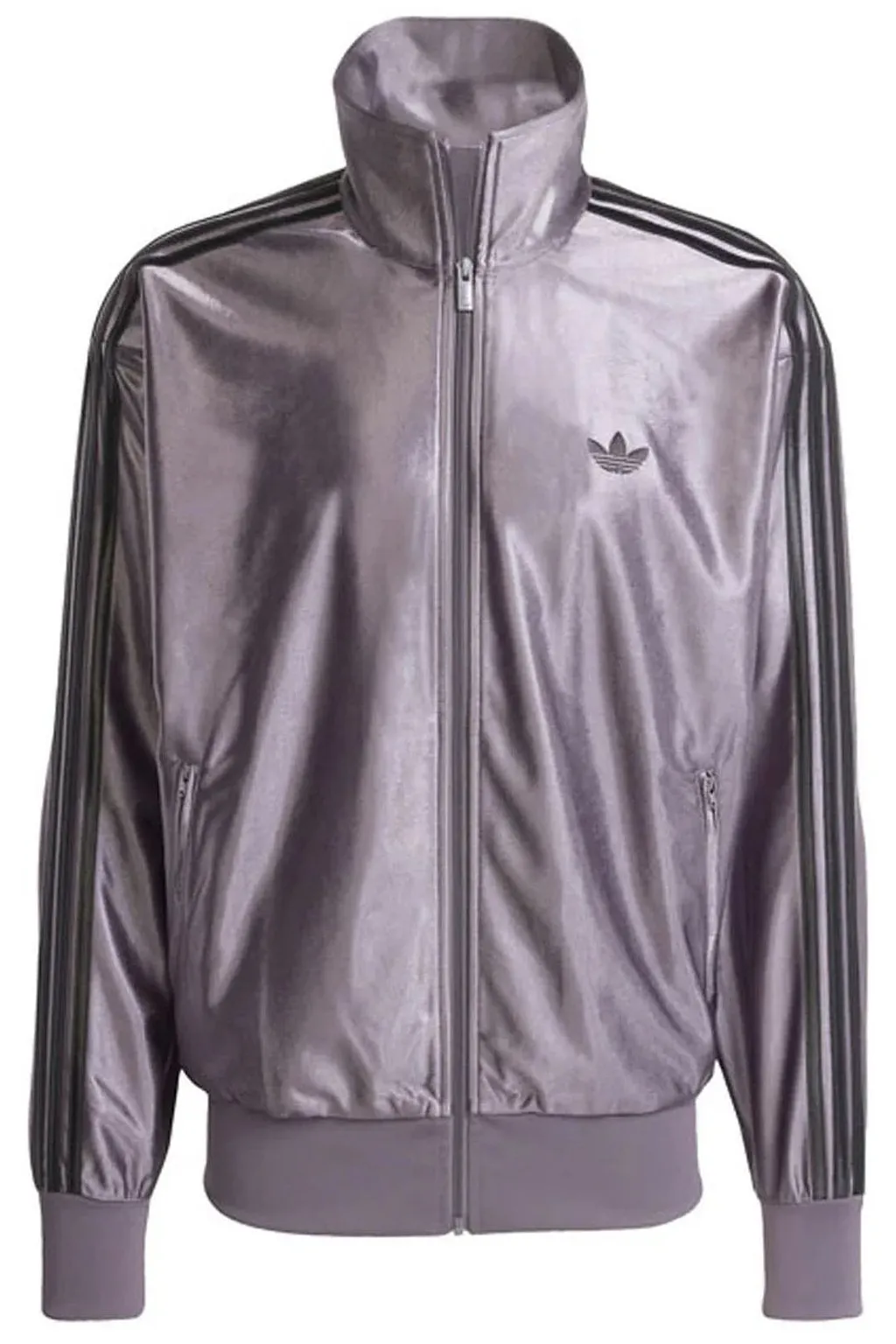 Adidas Stripe-Detail High Neck Jacket