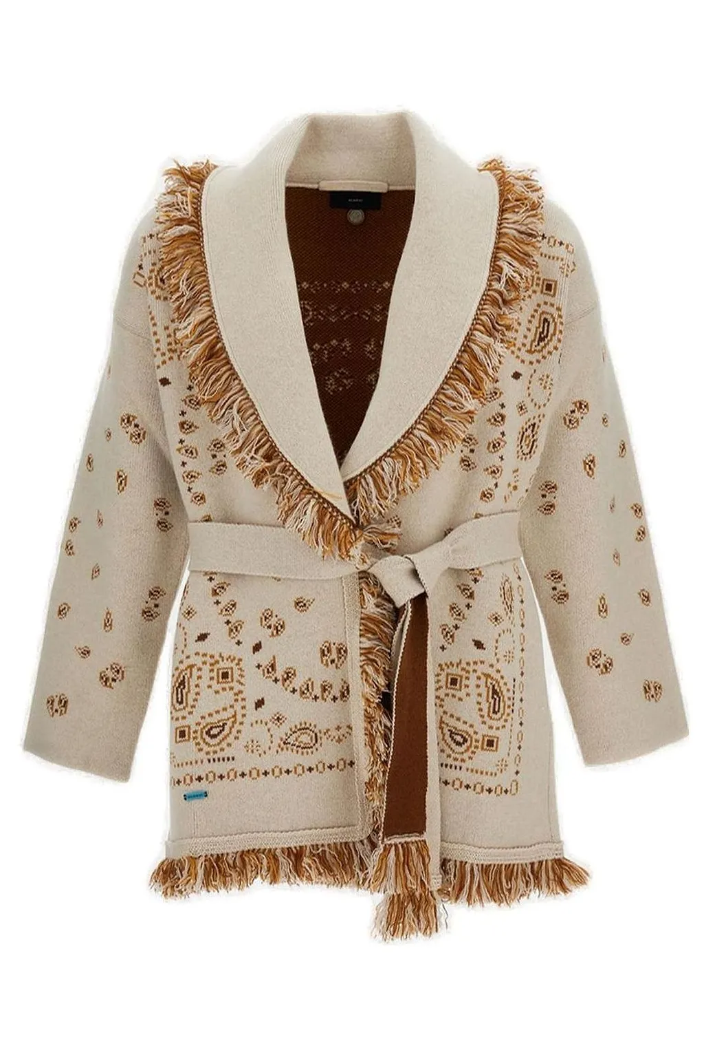 Alanui Fringed Belted Cardigan