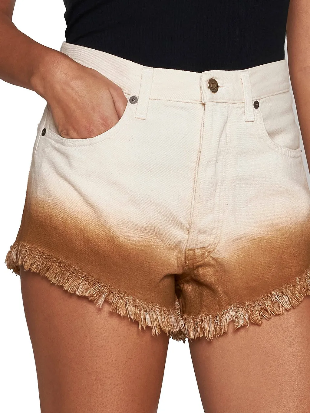 Alanui Fringed Denim Shorts