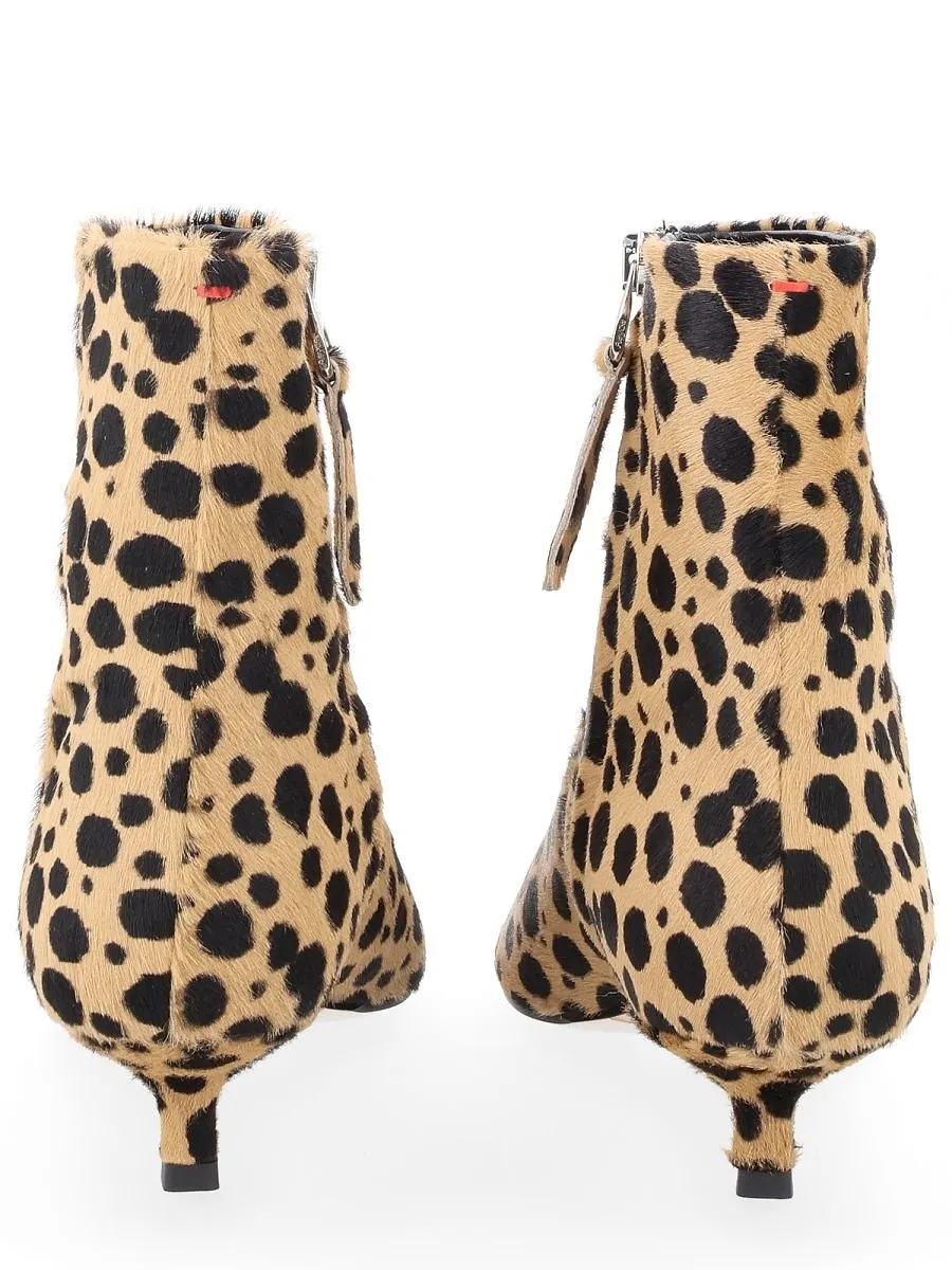 Sofie Leo Printed Pointed Toe Ankle Boots
