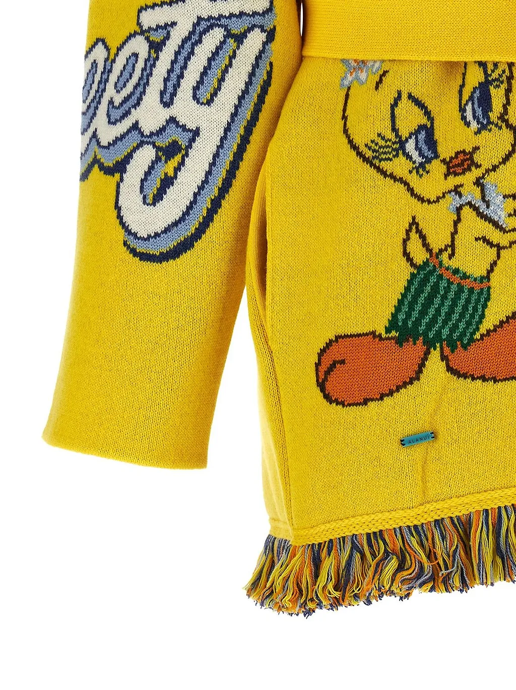 Alanui Hula Tweety Belted Fringed Cardigan