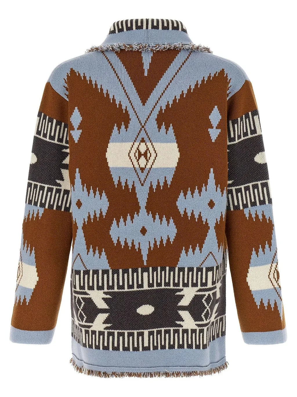 Alanui Icon Fringed Jacquard Cardigan