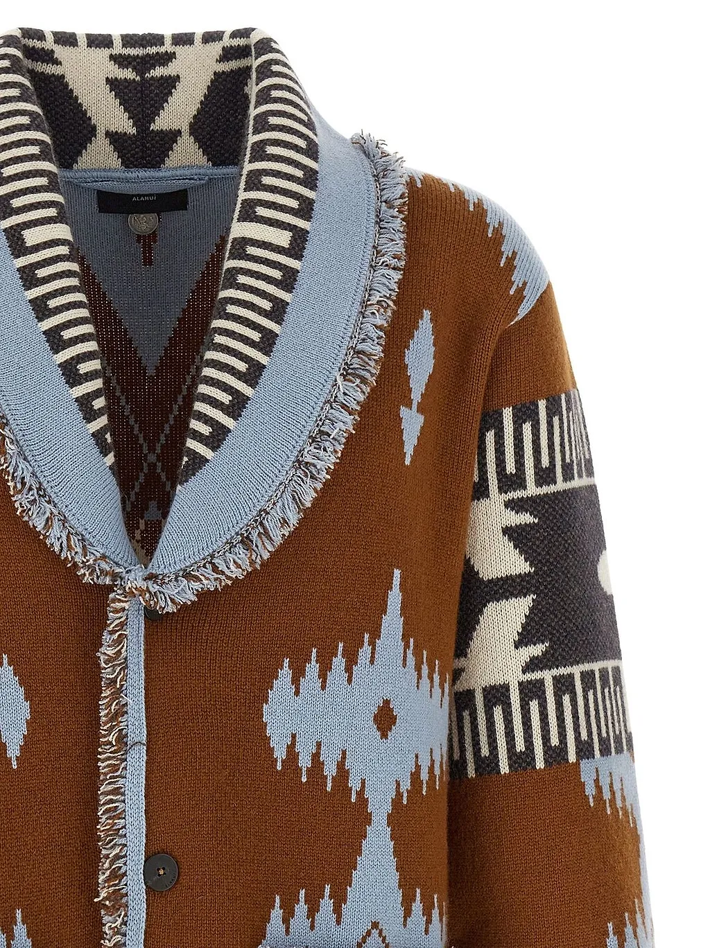Alanui Icon Fringed Jacquard Cardigan