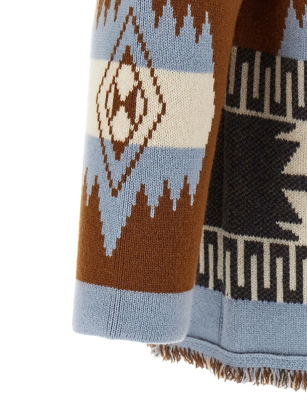 Alanui Icon Fringed Jacquard Cardigan