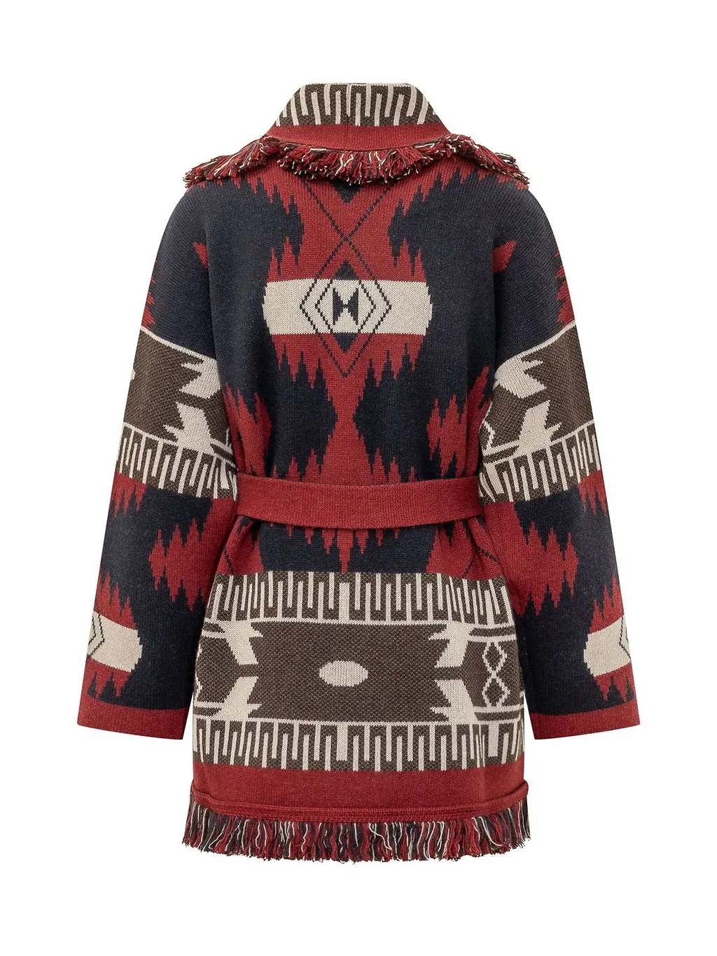 Alanui Icon Jacquard Belted Cardigan