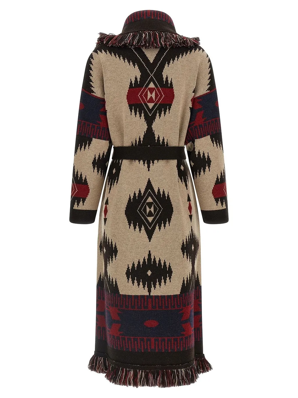 Alanui Icon Fringed Jacquard Long Coat
