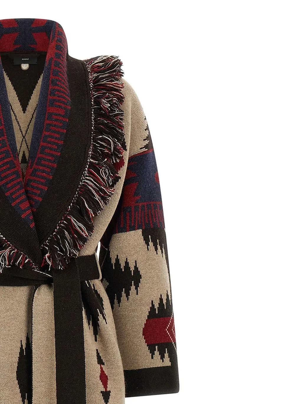 Alanui Icon Fringed Jacquard Long Coat