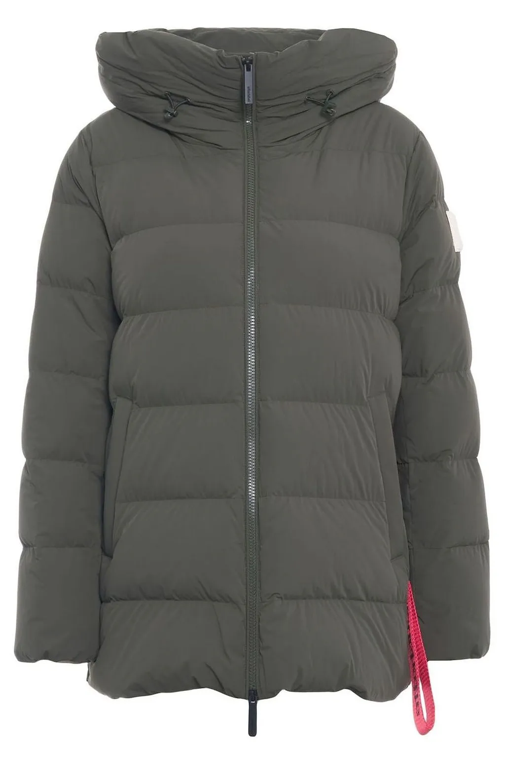 After Label Logo Patch Hooded Coat