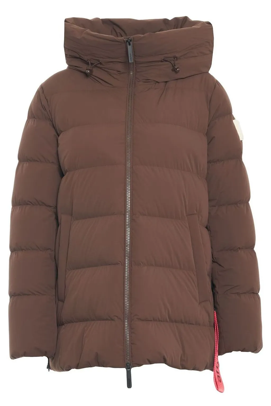 After Label Logo Patch Hooded Coat