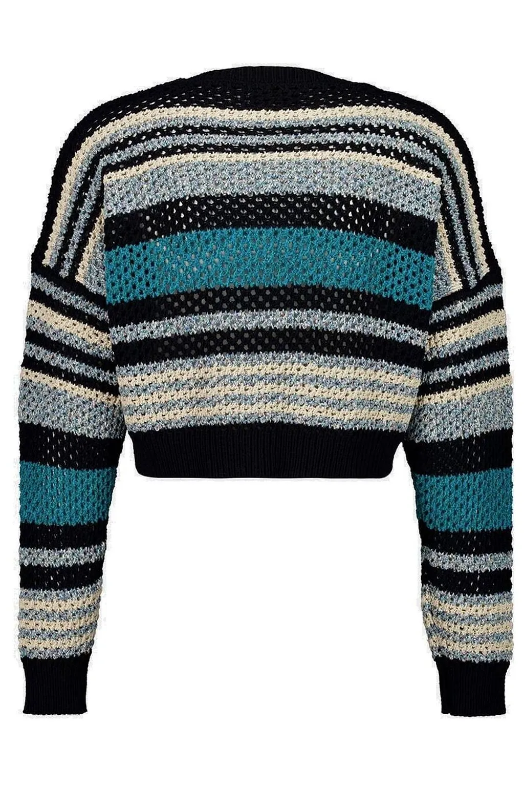 Alanui Open-Knit Striped Crewneck Jumper